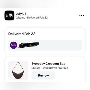 JULY Dark Brown Crescent Bag